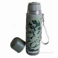Military Water Bottle, Made of Metal, Screw PP Cap, Various Logos and Designs Available